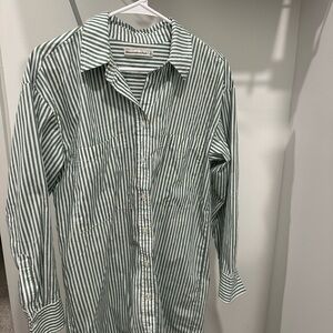 Abercrombie striped button down dress
